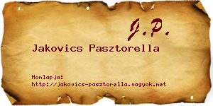 Jakovics Pasztorella névjegykártya