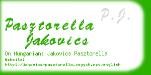 pasztorella jakovics business card